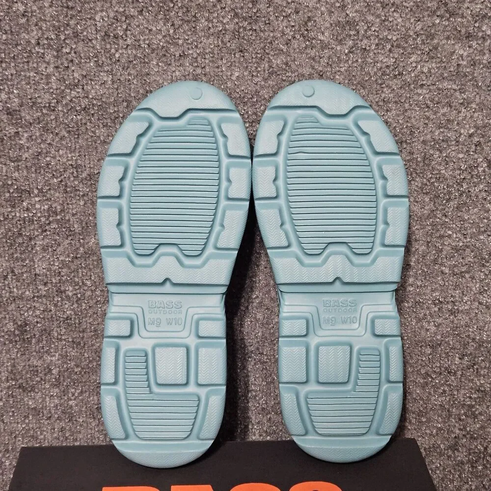 BASS OUTDOOR Mens Comfy Field Slide Slipper Size 9/ Womens Size 10 Tiffany Blue